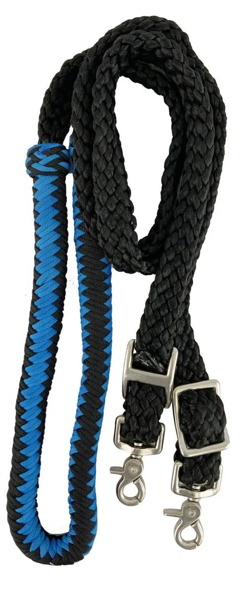 8ft Nylon braided roping rein.